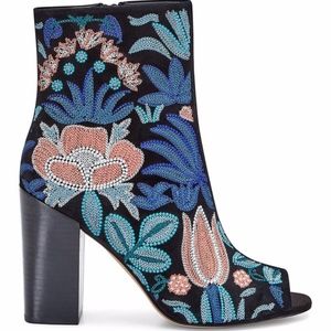 Rebecca Minkoff Billie Embroidered Suede Boot NWOB